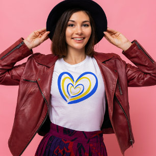 T-shirt Ukraine bleue et jaune Inspirations Paix pas de gu