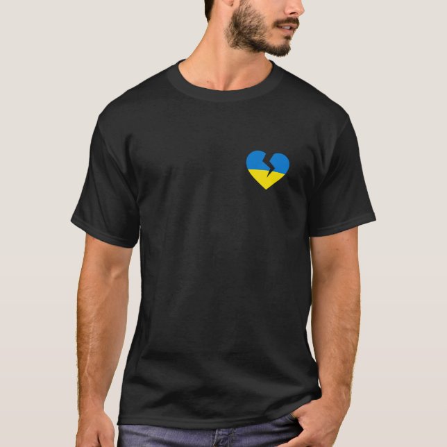 T-shirt Ukraine Coeur brisé - Soutien Ukraine P ukrainien (Devant)