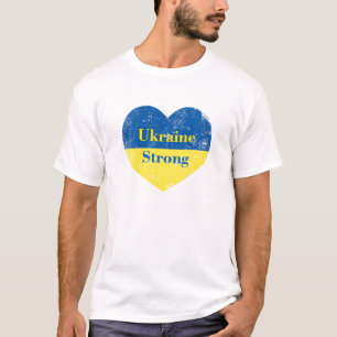 T-shirt Ukraine Coeur fort - Ukraine Vêtements forts