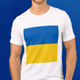 T-shirt Ukraine Drapeau avant et arrière