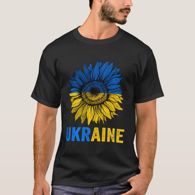 T-shirt Ukraine : drapeau du soutien ukrainien (Devant)