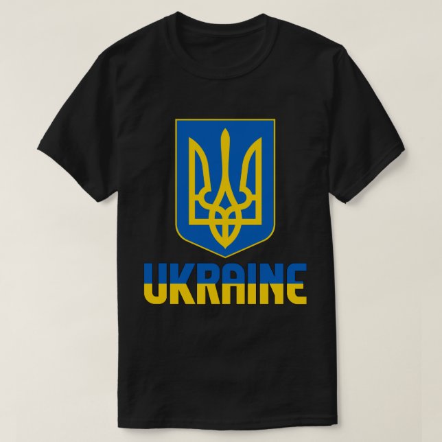 T-shirt Ukraine Drapeau et blason Patriotique (Design devant)