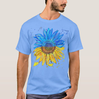 T-shirt Ukraine Drapeau Tournesol Vintage Chemise Ukrainie