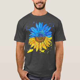 T-shirt Ukraine Drapeau Tournesol Vintage Chemise Ukrainie