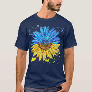 T-shirt Ukraine Drapeau Tournesol VintageUkrainien Soutien