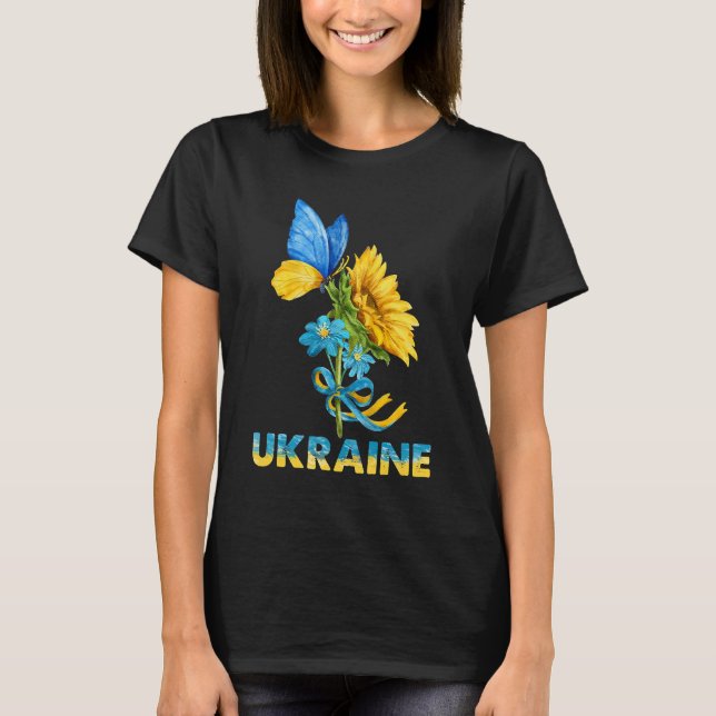 T-shirt Ukraine Drapeau Tournet Vintage  (Devant)