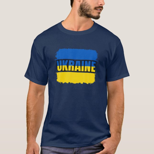 T-shirt Ukraine Drapeau ukrainien cadeau (Devant)