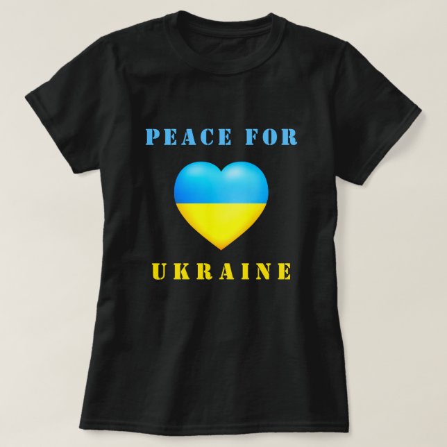 T-shirt Ukraine drapeau ukrainien Coeur (Design devant)