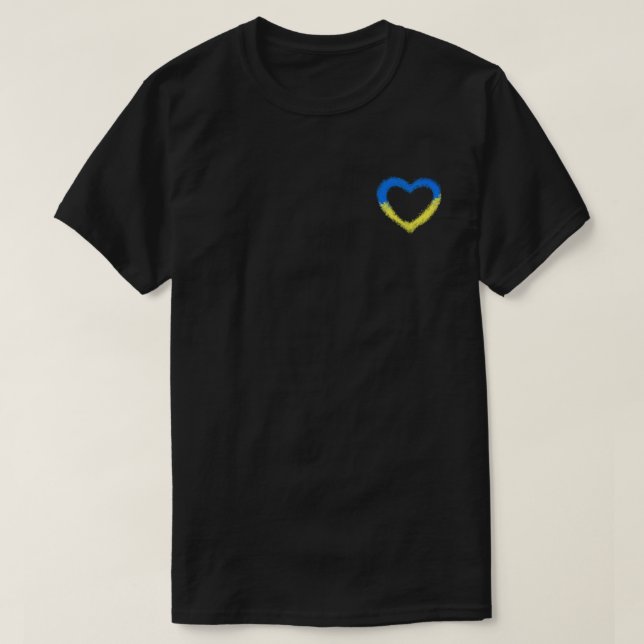 T-shirt Ukraine drapeau ukrainien Coeur (Design devant)