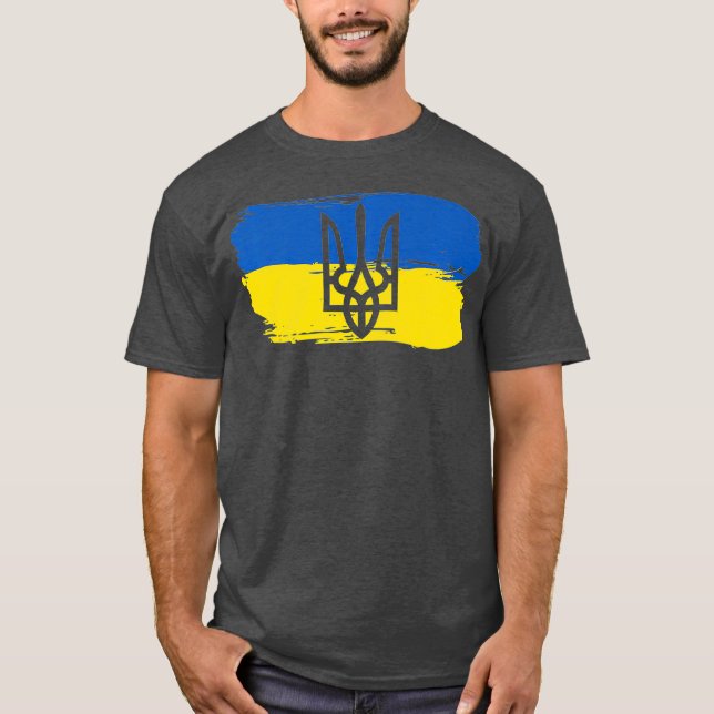 T-shirt Ukraine drapeau ukrainien Ukrainiens Cadeau Premiu (Devant)