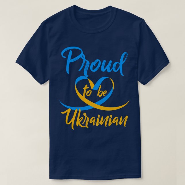 T-shirt Ukraine Fière d'être ukrainienne (Design devant)