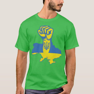 T-shirt Ukraine Fortement désorganisée Poing Levé