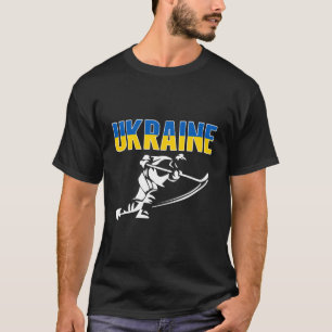 T-shirt Ukraine Hockey sur glace Fans Jersey Pavillon ukra