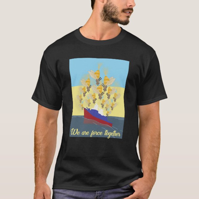 T-shirt Ukraine "jaune bleu" coloré (Devant)
