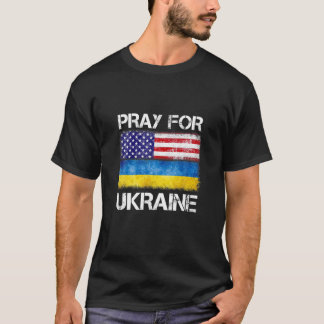 T-shirt Ukraine Je Me Tiens Avec L'Ukraine Drapeau Ukraini