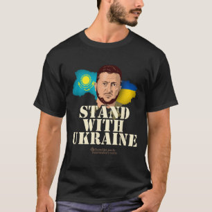 T-shirt Ukraine Kazakhstan Volodymyr Zelensky Soutenez l'U
