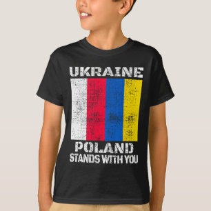 T-shirt Ukraine la Pologne se tient à vos côtés Soutien po