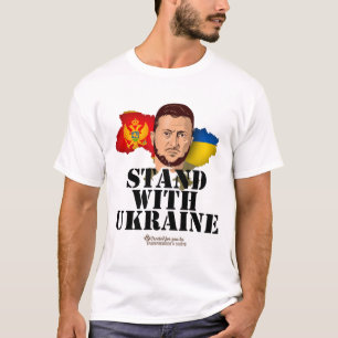 T-shirt Ukraine Monténégro Volodymyr Zelenskyy Soutenez