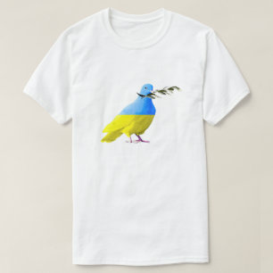 T-shirt Ukraine - Peace Dove - drapeau ukrainien - Paix