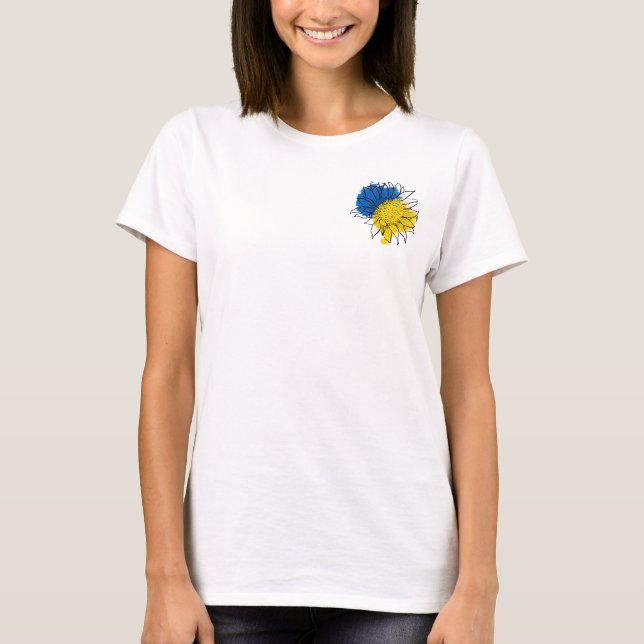 T-shirt Ukraine Soutien au tournesol (Devant)