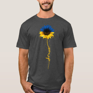T-shirt Ukraine Tournesol drapeau ukrainien avec l'Ukraine