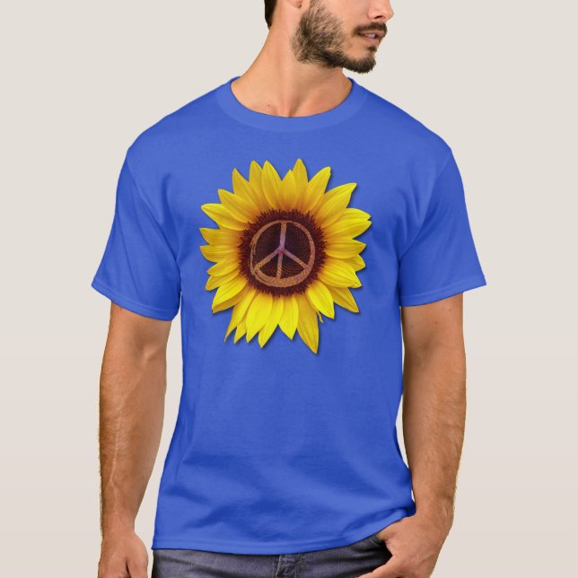 T-shirt Ukraine Tournesol Symbole de Paix Signe d'Amour An (Devant)