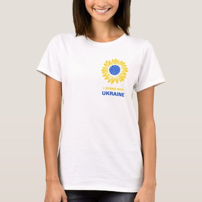 T-shirt Ukraine Tournesol ukrainien soutien patriotique (Devant)