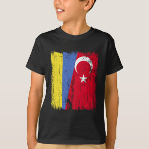 T-shirt Ukraine Turquie Demi-drapeau Turkiye Ukrainien Tur