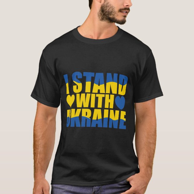 T-shirt ukraine, ukrainian, ukraine flag, russia, i stand  (Devant)