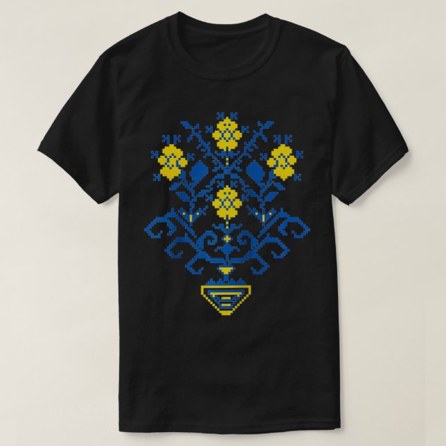 T-shirt Ukraine Ukrainiens Kiev Trysub Drapeau (Design devant)