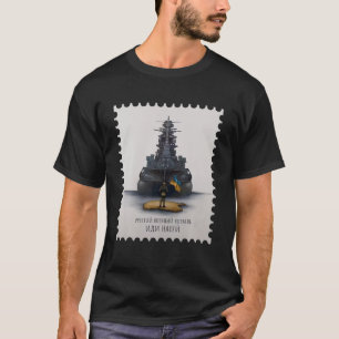 T-shirt Ukraine vintage Timbre de l'affiche de la fierté d