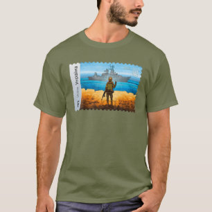 T-shirt Ukraine vintage Timbre de l'armée de la fierté du