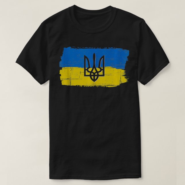 T-shirt Ukraine vintage Ukraine Pavillon ukrainien Fierté  (Design devant)