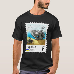 T-shirt Ukraine vintage Un paysan de Timbres Voler Moskva