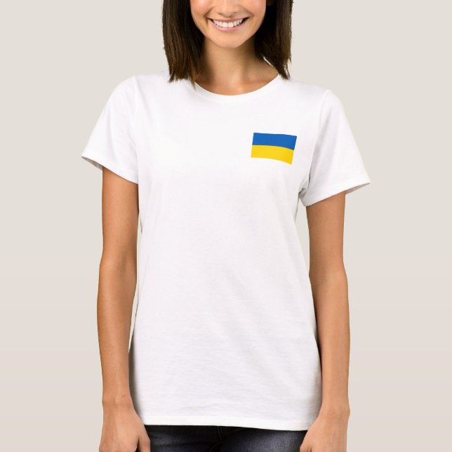 T-shirt Ukrainian flag. I stand with Ukraine. (Devant)