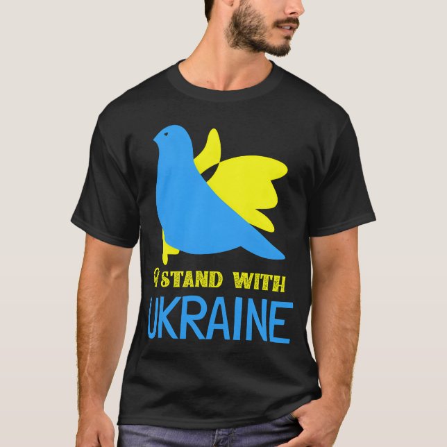 T-shirt Ukrainian Support Ukrainian Flag I Stand With Ukra (Devant)