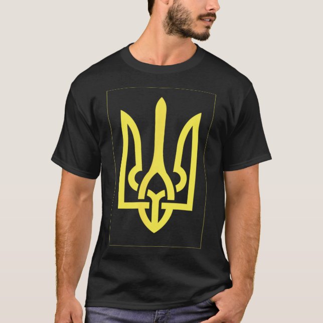T-shirt Ukrainian Ukraine Trident  (Devant)