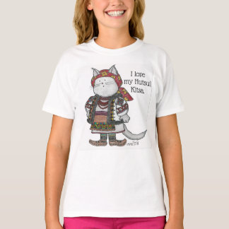 T-shirt ukrainien Hutsul Kitsa Kitty Art populaire
