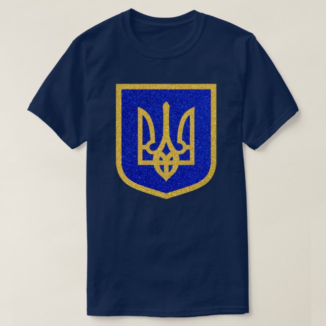 T-shirt ukrainien Parties scintillant d'armoiries (Design devant)