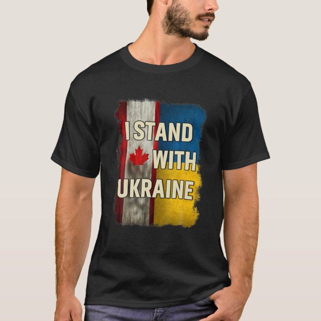 T-shirt Ukrainienne Canada Flag Soutien de l'amiral Fierté (Devant)