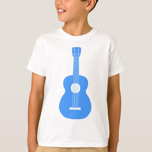 T-shirt Ukulele - Bleu bébé (Devant)