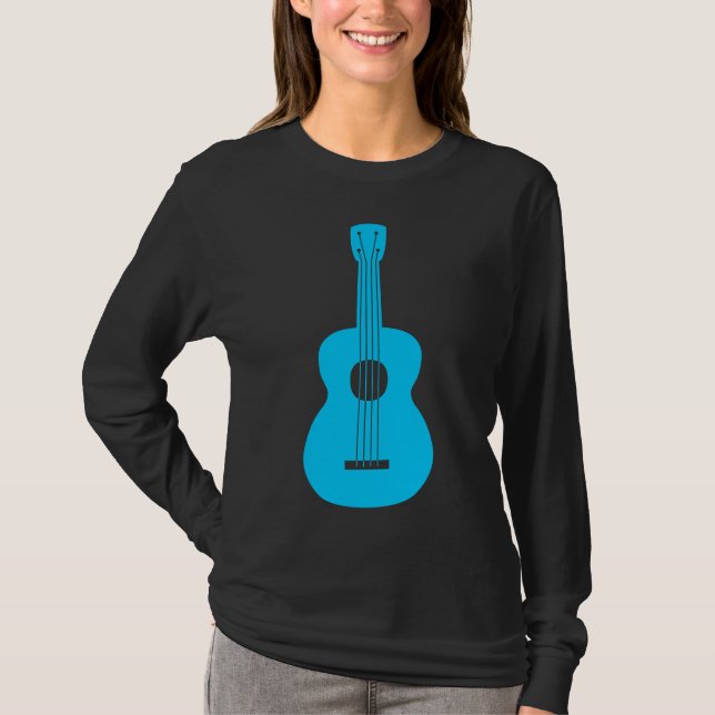 T-shirt Ukulele - Ciel bleu (Devant)
