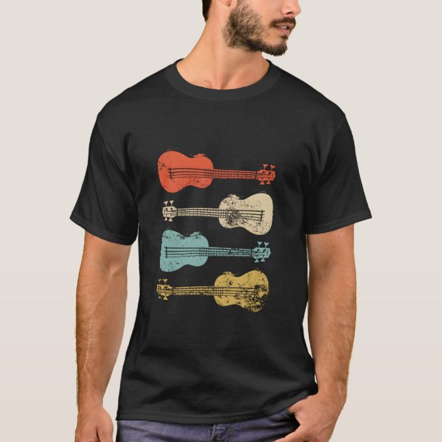 T-shirt Ukulele Coloré Eapple Hawaïen Uke (Devant)