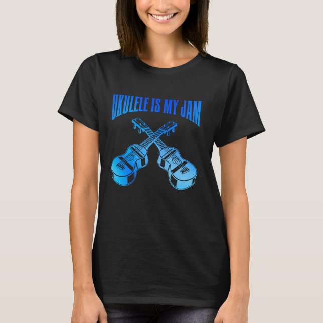 T-shirt Ukulele Est Mon Jam Players Guitariste Ukelele (Devant)