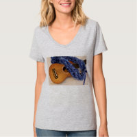 Ukulélé et Lei bleu