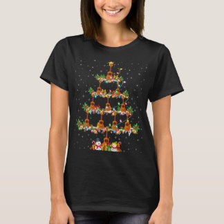 T-shirt Ukulele Guitar Xmas Lighting Père Noël Ukulele Chr