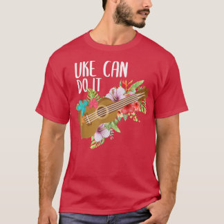 T-shirt Ukulele Guitare Aloha HawaiiLove Fleur Floral Uke
