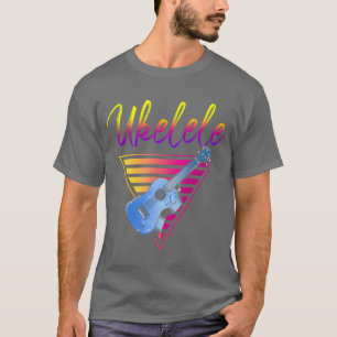 T-shirt Ukulele Hawaïen Uke 80S 90S Ukulele vintage