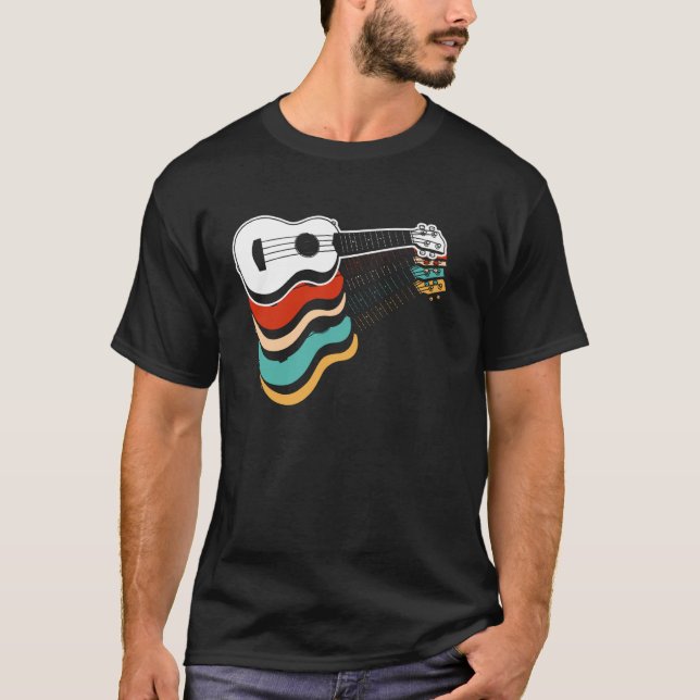 T-shirt Ukulele Hawaïen Uke Rétro Vintage (Devant)