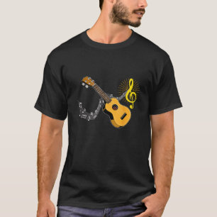 T-shirt Ukulele Hawaii Tropical Music Note Gif Ukulele Pla